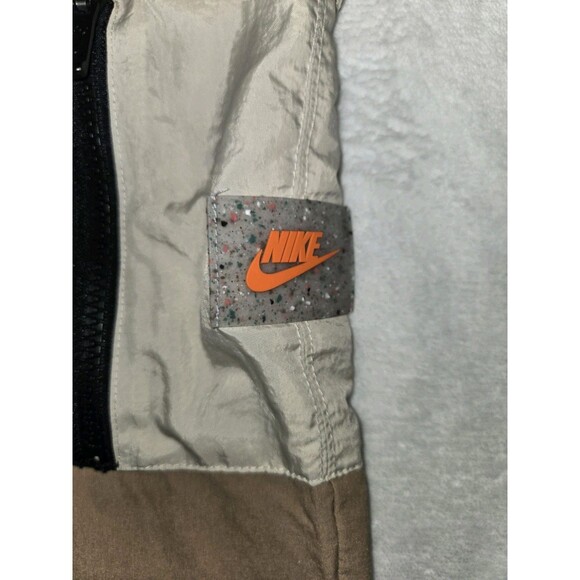 Nike DriFit Pants Womens Brown Cargo Windbreaker Track Baggy Womens XL 36x28 - Picture 7 of 11